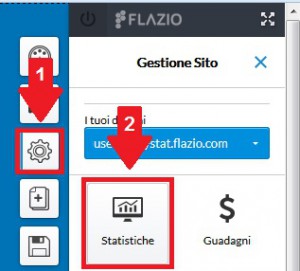 Come attivare ShinyStat nei siti creati con Flazio - Passi 1 e 2